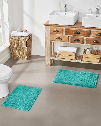 Double Race Track 100% Cotton Reversible Super Absorbent Bathmat Pano