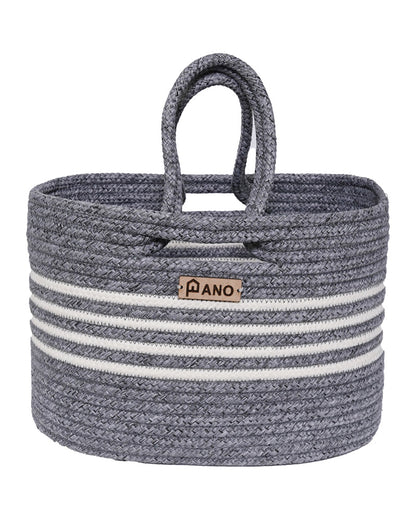Elora Multi Purpose Grey Tote Hand Basket - Pano Pano