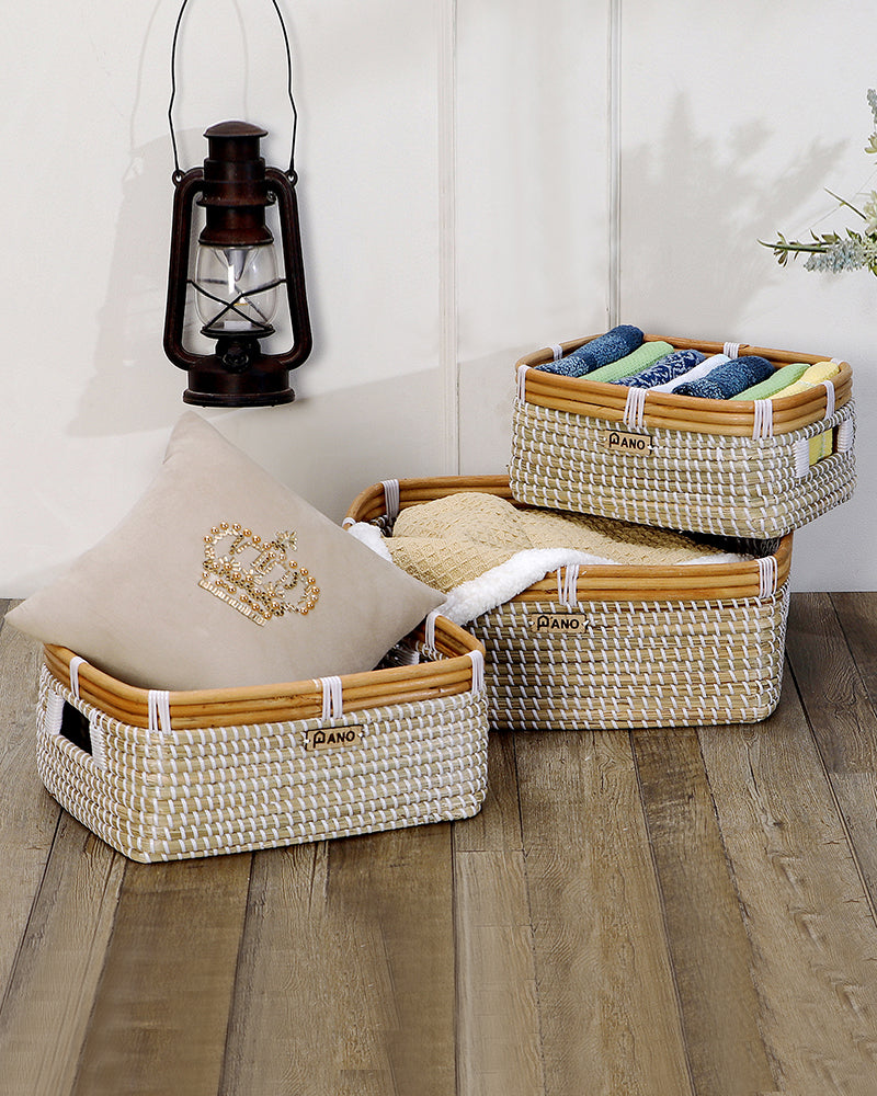 Essence Sea Grass Storage Basket Pano