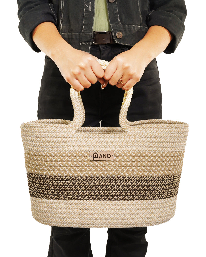 Fioris Multi Purpose Brown Tote Hand Basket