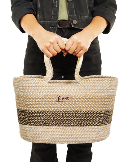 Fioris Multi Purpose Brown Tote Hand Basket