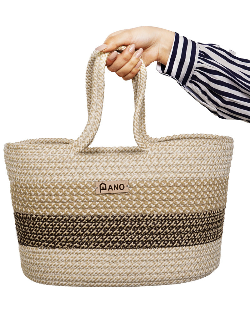 Fioris Multi Purpose Brown Tote Hand Basket