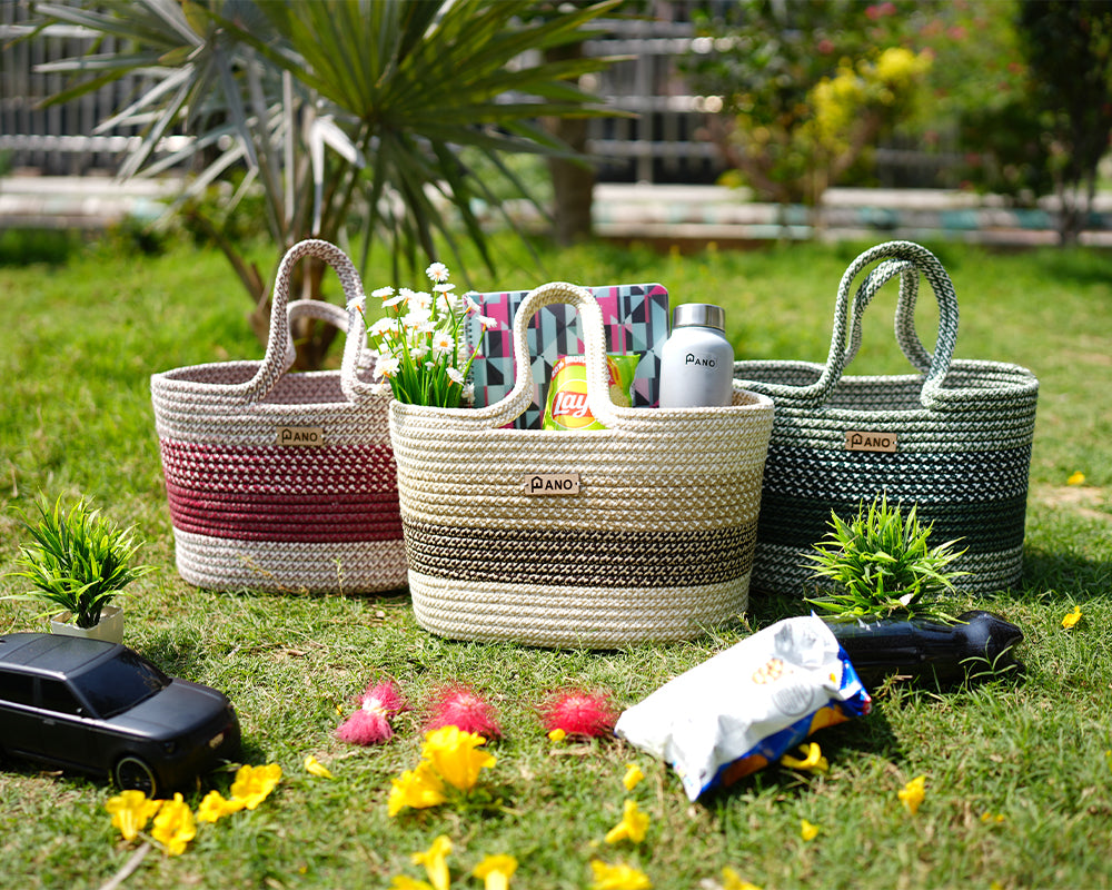 Fioris Multi Purpose Brown Tote Hand Basket