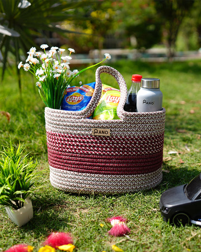 Fioris Multi Purpose Burgundy Tote Hand Basket