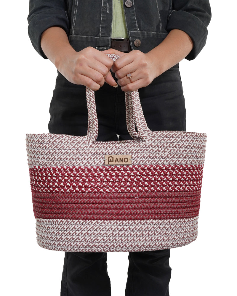 Fioris Multi Purpose Burgundy Tote Hand Basket