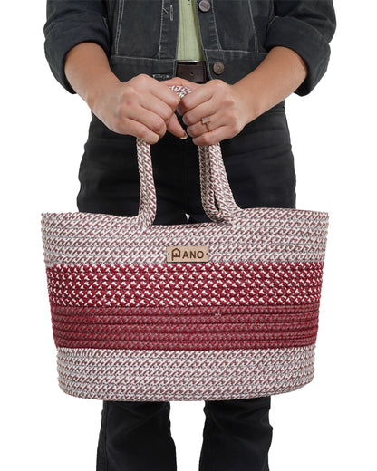 Fioris Multi Purpose Burgundy Tote Hand Basket