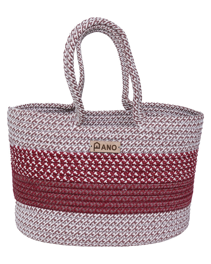 Fioris Multi Purpose Burgundy Tote Hand Basket - Pano Pano