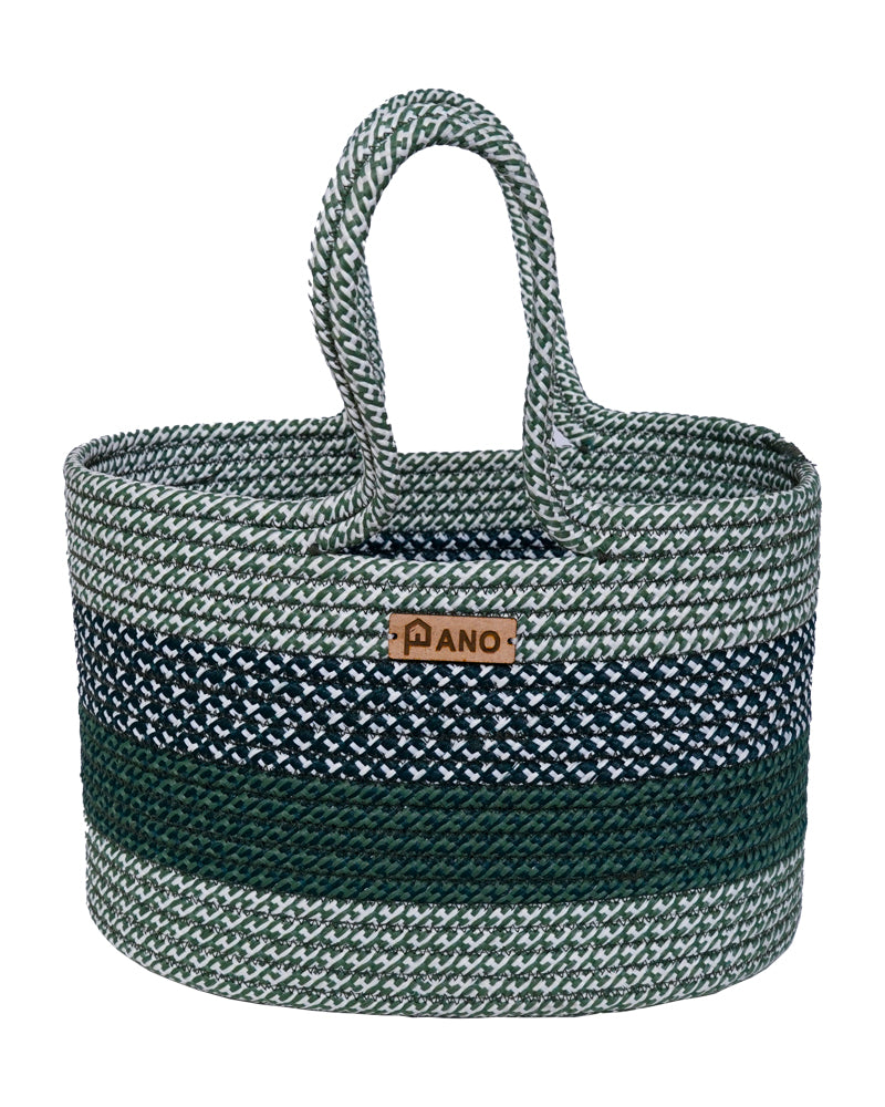 Fioris Multi Purpose Green Tote Hand Basket