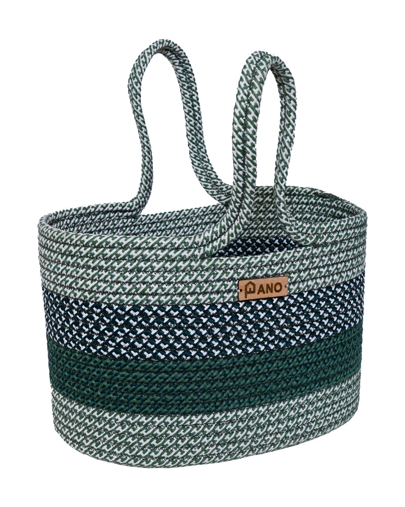 Fioris Multi Purpose Green Tote Hand Basket