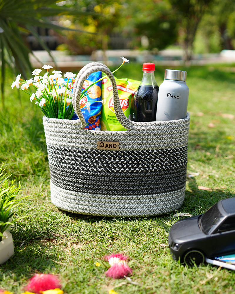 Fioris Multi Purpose Grey Tote Hand Basket