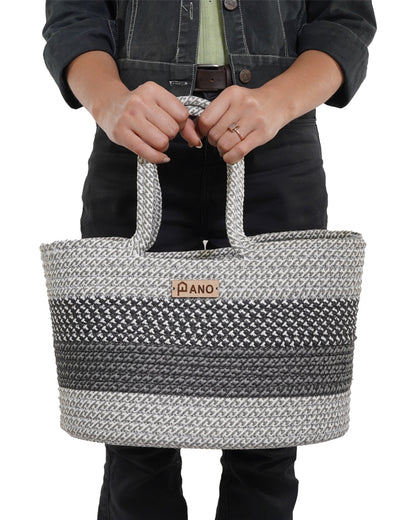 Fioris Multi Purpose Grey Tote Hand Basket