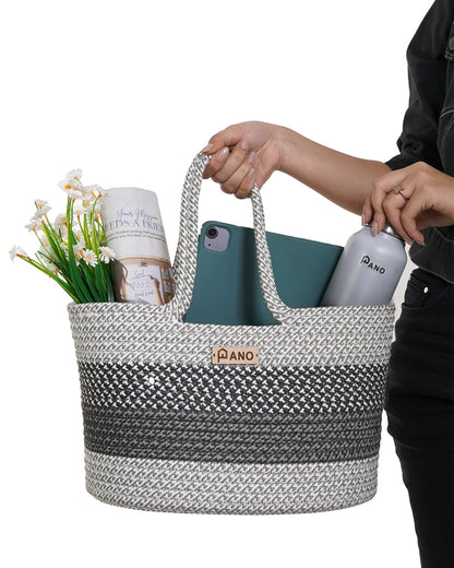 Fioris Multi Purpose Grey Tote Hand Basket