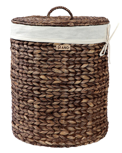 GOA Water Hyacinth Medium Basket with Lid - Pano Pano