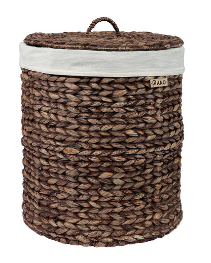 GOA Water Hyacinth Medium Basket with Lid - Pano Pano
