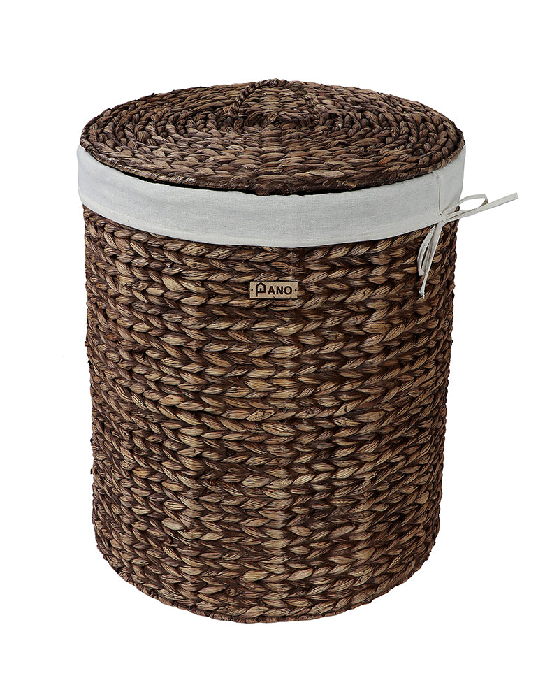 GOA Water Hyacinth Medium Basket with Lid - Pano