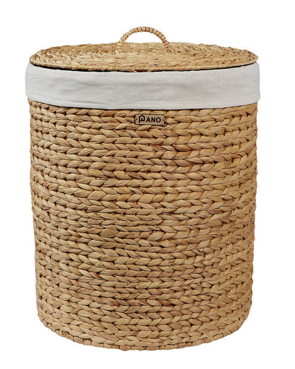 GOA Water Hyacinth Medium Basket with Lid - Pano Pano