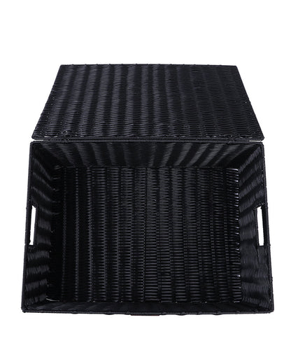 Imported Willow Wicker Basket Black - Pano Pano