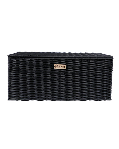 Imported Willow Wicker Basket Black - Pano Pano