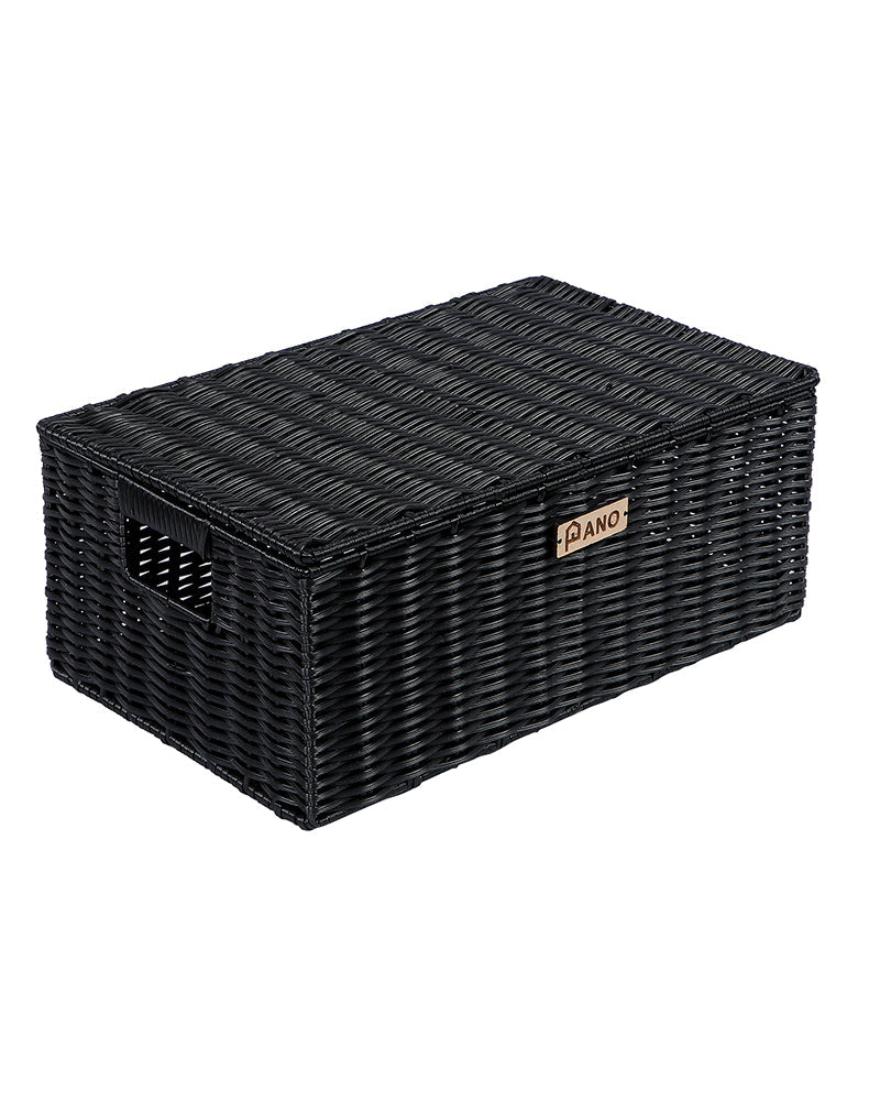 Imported Willow Wicker Basket Black - Pano Pano