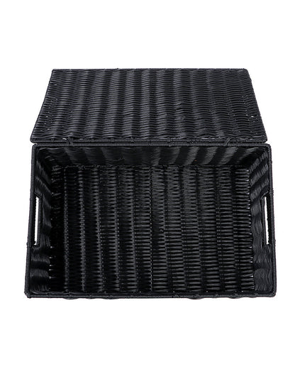 Imported Willow Wicker Basket Black - Pano Pano