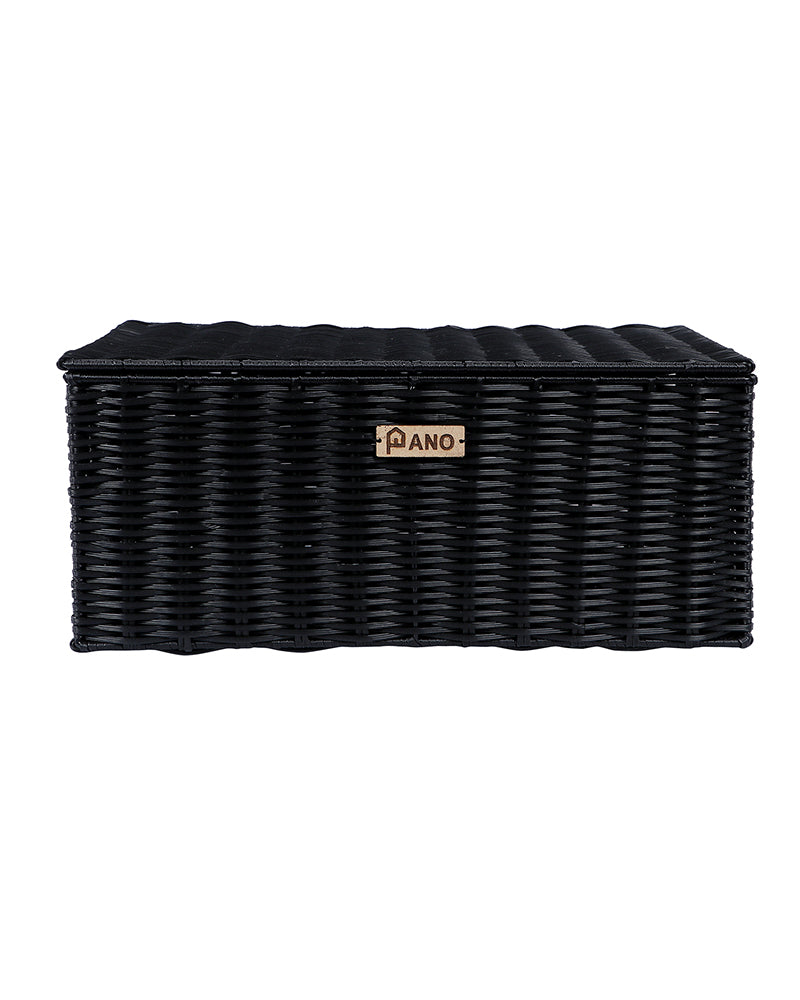 Imported Willow Wicker Basket Black - Pano Pano