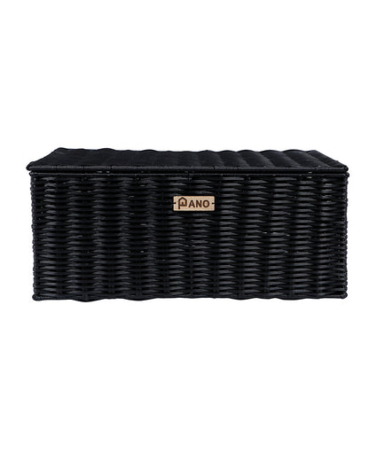 Imported Willow Wicker Basket Black - Pano Pano