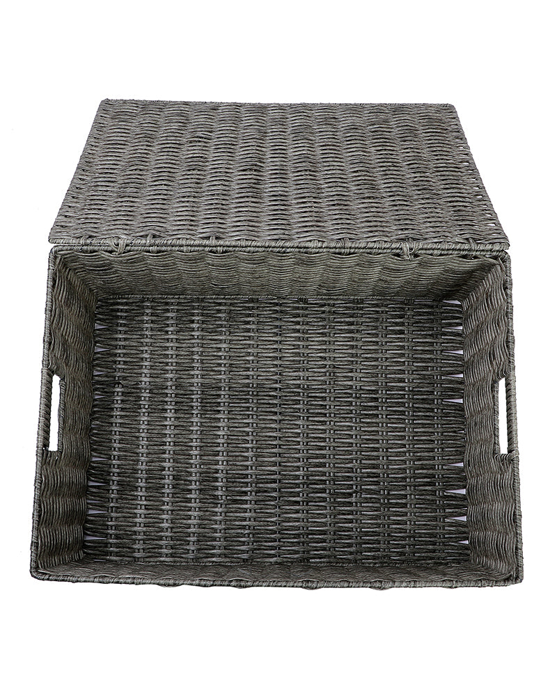 Imported Imani Wicker Basket Light Grey