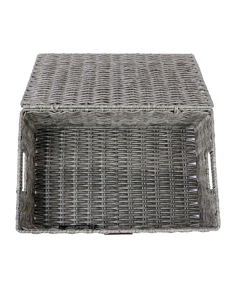 Imported Imani Wicker Basket Light Grey