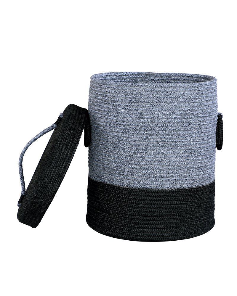 Striped Laundry Basket with Lid - Pano Pano