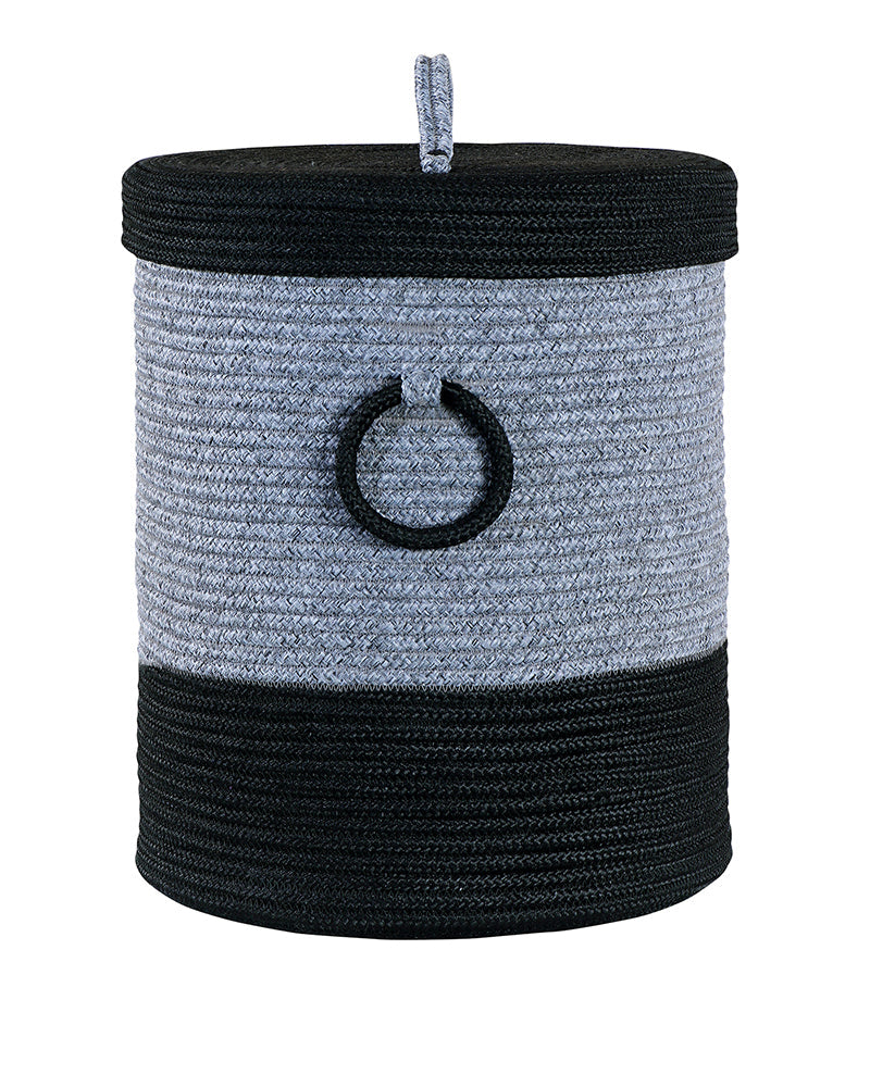 Striped Laundry Basket with Lid - Pano Pano