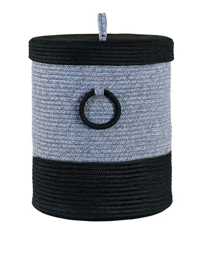 Striped Laundry Basket with Lid - Pano Pano