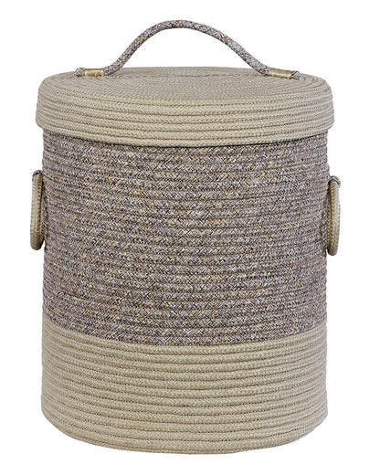 Striped Laundry Basket with Lid - Pano Pano