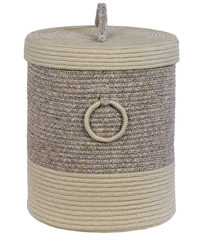 Striped Laundry Basket with Lid - Pano Pano