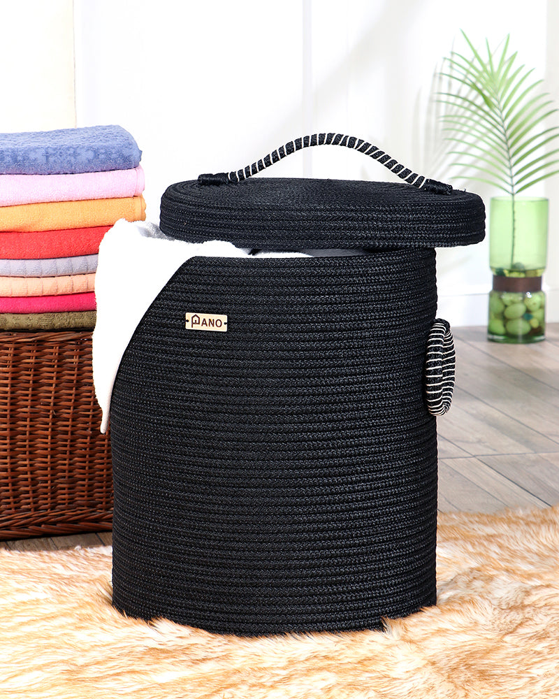 Solid laundry Basket Multi Purpose with Lid - Pano Pano