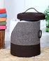 Striped Laundry Basket with Lid - Pano Pano
