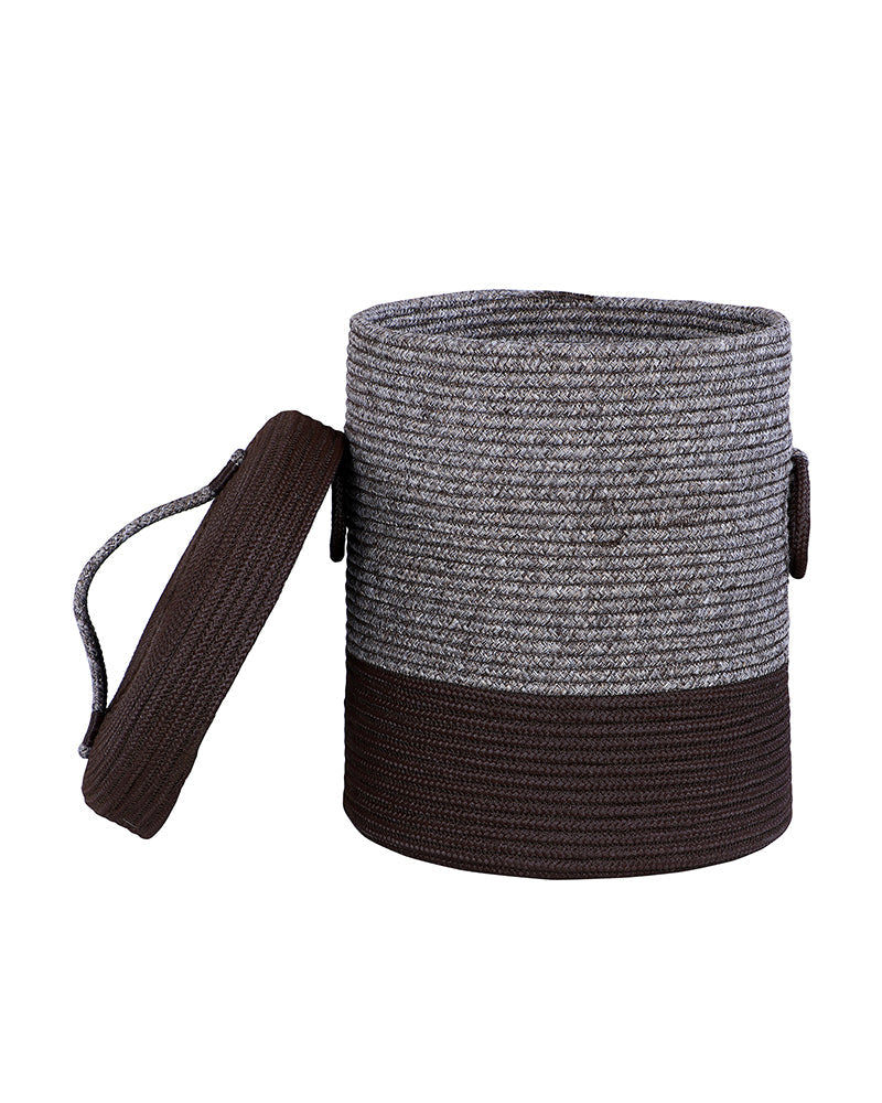 Striped Laundry Basket with Lid - Pano Pano