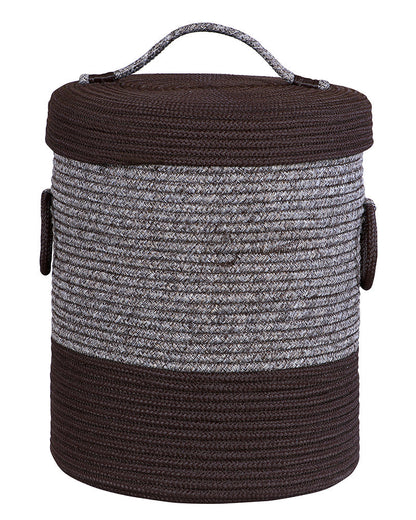 Striped Laundry Basket with Lid - Pano Pano