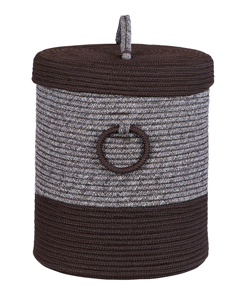 Striped Laundry Basket with Lid - Pano Pano