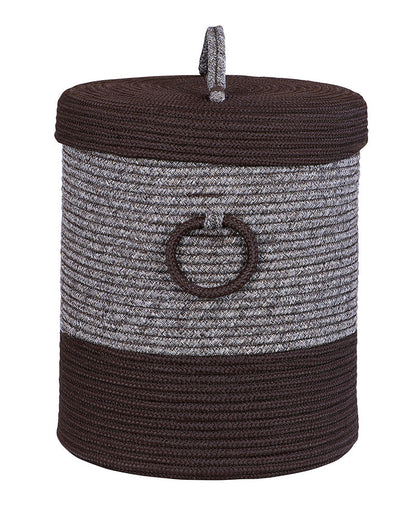 Striped Laundry Basket with Lid - Pano Pano