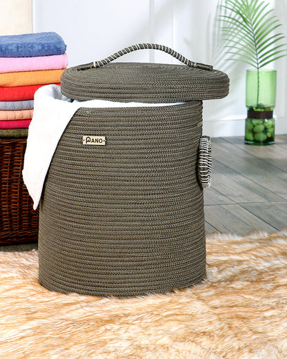 Solid laundry Basket Multi Purpose with Lid - Pano Pano
