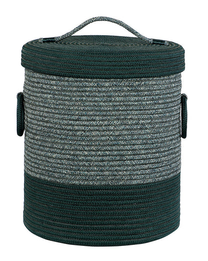 Striped Laundry Basket with Lid - Pano Pano