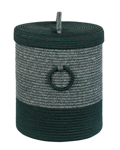 Striped Laundry Basket with Lid - Pano Pano
