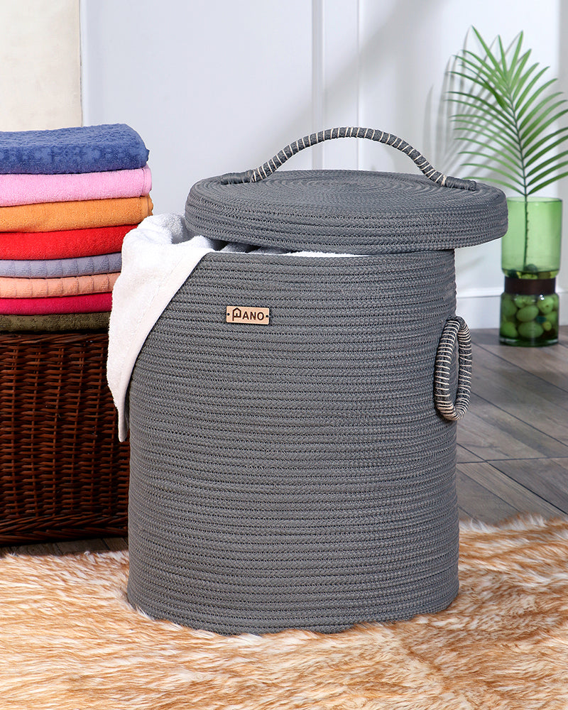 Solid laundry Basket Multi Purpose with Lid - Pano