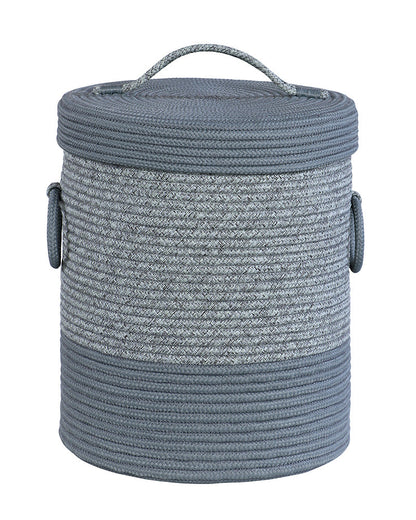 Striped Laundry Basket with Lid - Pano Pano