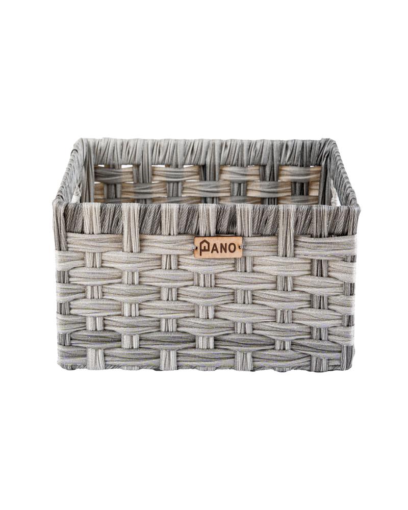 Wicker Storage Leo Basket Ash Grey | Storage Basket - Pano