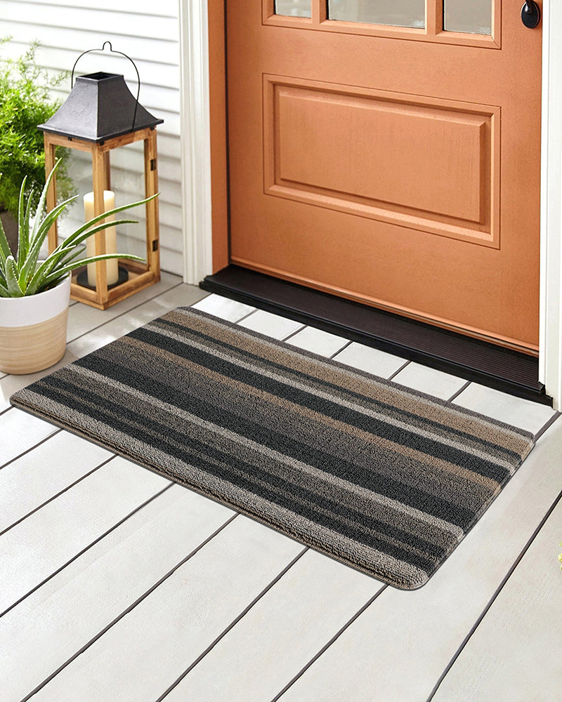 Linea Brown Anti-Skid Outdoor Mat -Pano
