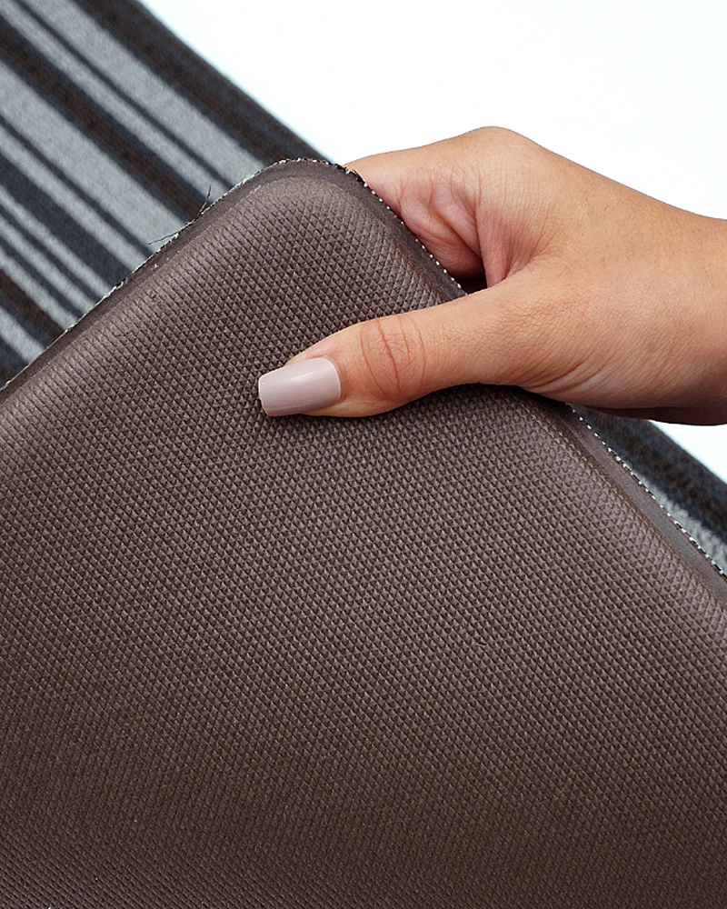 Linea Grey Anti-Skid Outdoor Mat -Pano