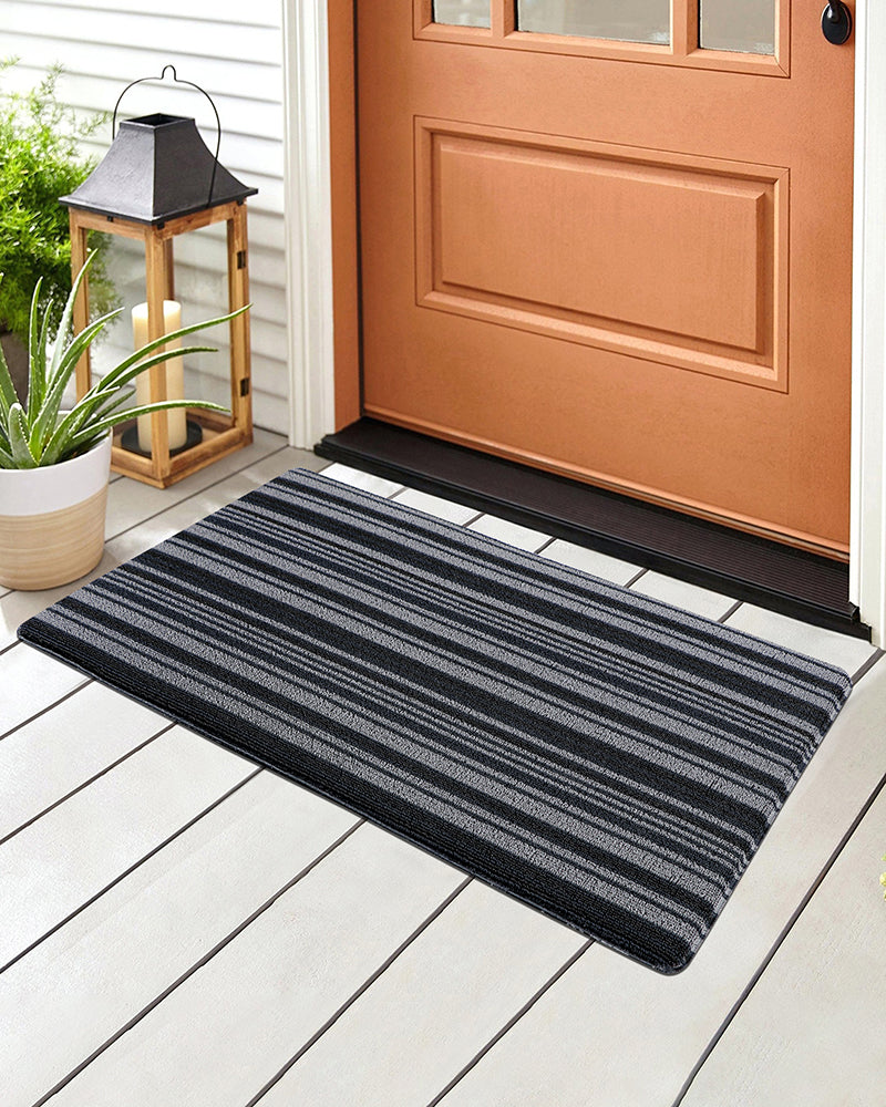 Linea Grey Anti-Skid Outdoor Mat -Pano