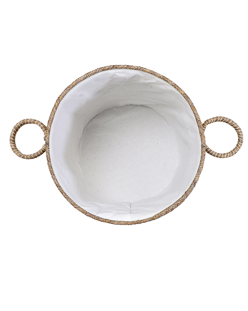 Tri Colour Laundry Basket with Lid Pano