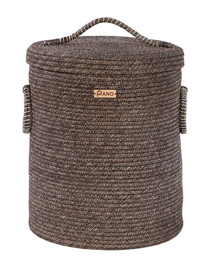 Tri Colour Laundry Basket with Lid Pano